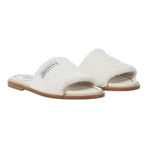 Zimmermann White Chubby Terry Towel Recreation Slides Slip On Sandals Women’s 38
